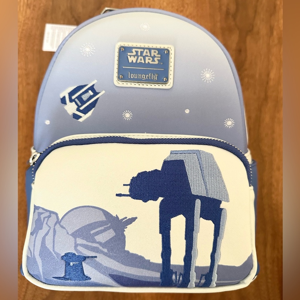 2025 Disney Parks Star Wars Hoth Echo Base AT-AT Loungefly Mini Backpack - NWT